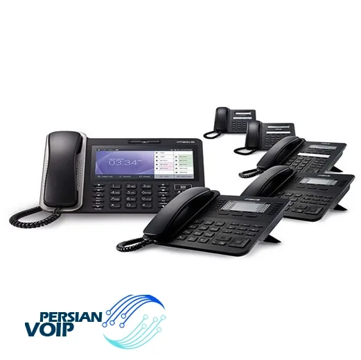 تصویری از تلفن های مجهز به ویپ ( Voip ) یک سازمان