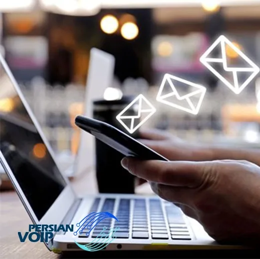 تصویری از ویژگی ارسال ایمیل با pbx